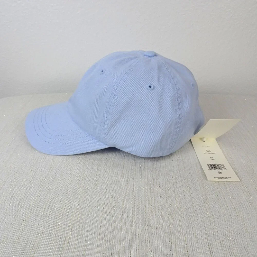 TORY BURCH Logo Baseball Cap Hat Blue Ice Floe Adjustable Cotton NWT $78 - Picture 3 of 13